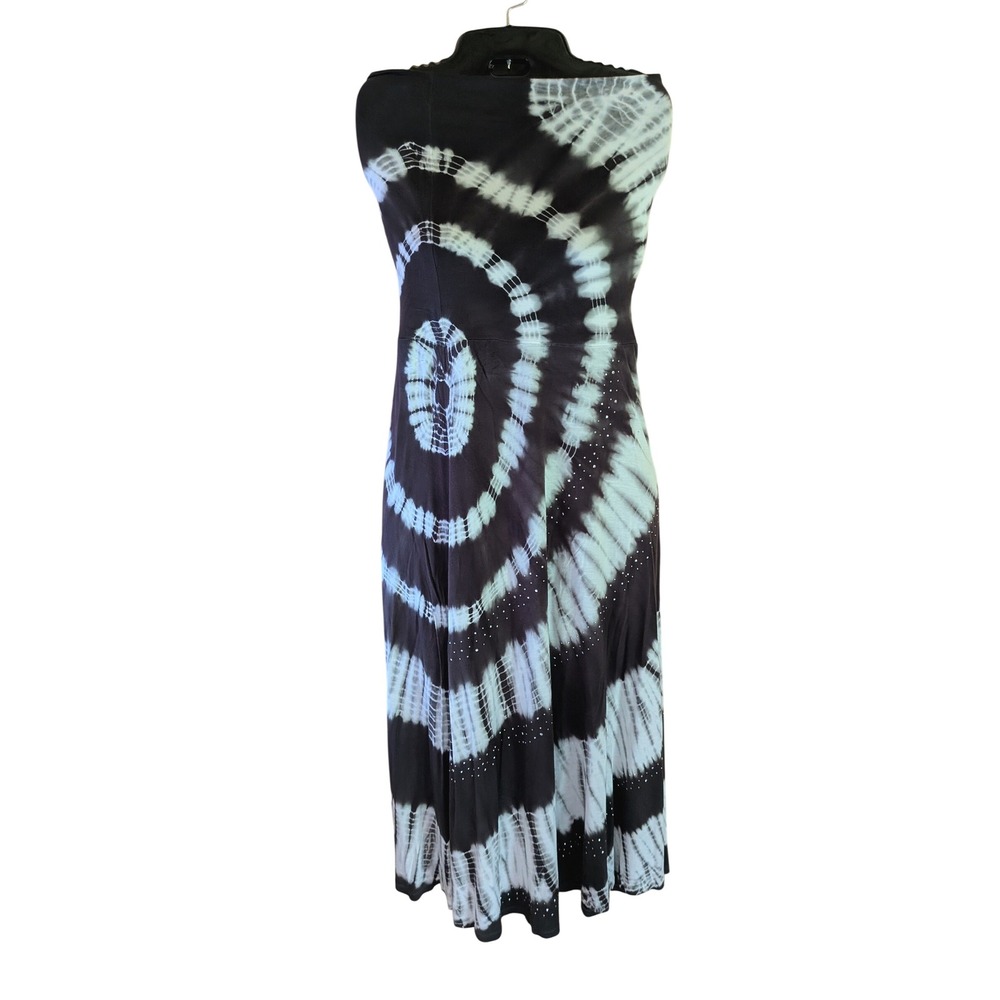 Maxi Skirt / Sleeveless Dress Convertible XS Boho Tie Dye Rhinestone Festival - Picture 2 of 9